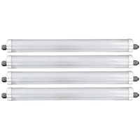 V-Tac LED Wannenleuchte Feuchtraumleuchte Garagenleuchte Hallenlampe Deckenlampe, Kunststoff weiß,