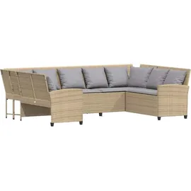 vidaXL Garten-Lounge-Set 9-tlg. beige