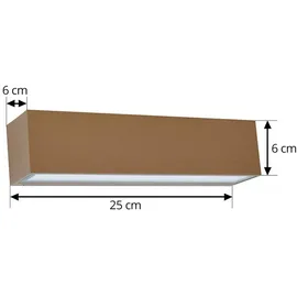 LUCANDE LED Wandleuchte außen Lengo (Modern) in Braun aus Aluminium Von