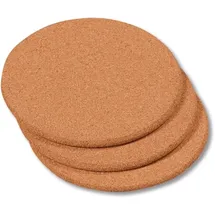 KESPER Topfuntersetzer rund 20 cm im 3er Set aus Naturkork, rutschfest & hitzebeständig