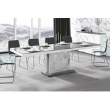 Design Esstisch Tisch HME-111 Hochglanz ausziehbar 160 bis 256 cm - Grau