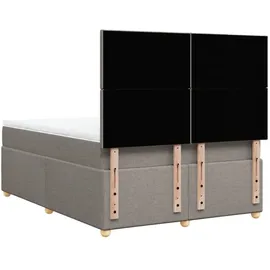 vidaXL Boxspringbett 140 x 200 cm Taupe