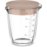 Mepal Messbecher Chef it 0,5 Liter aus Glas mit Deckel Chalk