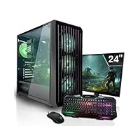 SYSTEMTREFF Gaming Komplett PC Set AMD Ryzen 7 5700X 8x4.6GHz | Nvidia GeForce RTX 3060 12 GB DX12 | 2TB M.2 NVMe | 16GB DDR4 RAM | WLAN Desktop Paket Computer für Gamer, Gaming