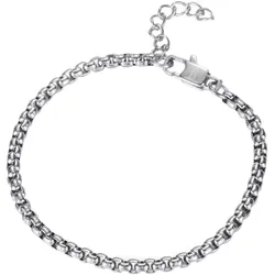 Fußkette FIRETTI "Schmuck Geschenk Edelstahl Fußschmuck Venezianerkette Color", silber (edelstahlfarben), Fußkettchen, Edelstahl