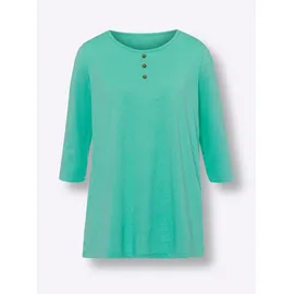 Classic Basics Longshirt Damen Grün (Blaugrün, Meliert) 48