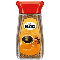 Cafè Hag Klassisch Mild, Vollmundiges Aroma, Entkoffeiniert, Instant-Kaffee 100g