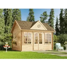 Alpholz Gartenhaus Clockhouse 44 4,44 x 3,54 m Beige