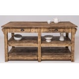 Casa Padrino Küchenbuffet Casa Padrino Landhausstil Kücheninsel Braun 180 x 85 x H. 90 cm - Massivholz Kücheninsel mit 4 Schubladen - Esszimmer Möbel - Küchen Möbel - Landhausstil Möbel