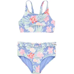 Badeanzug ROXY "Tropical Story", Mädchen, Gr. 4(101-108cm), grapemist tropical par tay, Recycling-Polyester, Badeanzüge