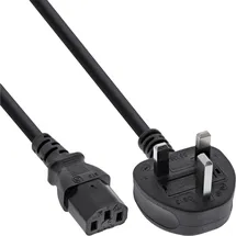 InLine Netzkabel, Netzstecker England auf Kaltgerätestecker C13 1,8m