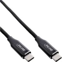 InLine Magnetic USB-C Kabel, USB-C Stecker/Stecker, 100W, schwarz, 2m