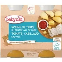 Babybio POMME DE TERRE DU CENTRE-VAL LOIRE TOMATE CABILLAUD SAUVAGE dès 6 mois Aliment 400 g