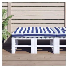 vidaXL Palettenkissen 120 x 80 x 12 cm blau/weiß 1 St.