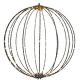 MARELIDA LED Drahtkugel Leuchtkugel faltbar D: 58cm 480LED in schwarz | Gr.: onesize