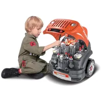 Kinder-Autowerkstatt 3xAAA + 1xCR2025 orange/grau - Orange/Grau