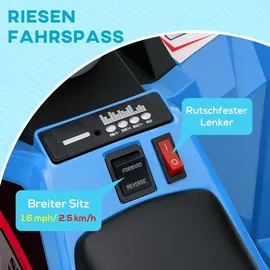 Homcom Elektroquad Kinderfahrzeug mit Anhänger blau (1-tlg)