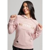 Superdry Kapuzensweatshirt »SU-LUXE METALLIC LOGO HOODIE«, Gr. S, Vintage Blush Pink, , 43996629-S