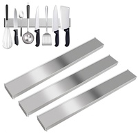 BAYLI Wand-Magnet Messerhalter 4er Set Magnetleiste selbstklebend 50cm - Messerleiste Edelstahl Ohne