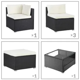 CASARIA Melbourne Loungeset schwarz/creme