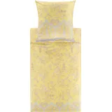 BASSETTI Satin-Bettwäsche-Garnitur Indian Roses Farbe Y1 LIMONE Größe 135x200+80x80 - gelb