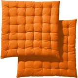 REDBEST Stuhlkissen 40 x 40 x 5 cm orange 2-tlg.
