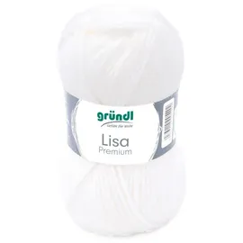 Gründl Häkelgarn Premium Weiß 50 g