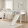 Homestyle4u Hochbett 90 x 200 cm Kiefer massiv lackiert weiß