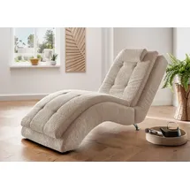 Home Affaire Relaxliege HOME AFFAIRE "Vengo 2, moderne Solitär Relaxpolsterliege, bequem und elegant", beige (creme), B:70cm H:92cm T:170cm, Sofas, mit Kopfkissen, Mattenoptik auf Korpus