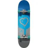 Centrano Unisex – Erwachsene Blueprint Spray Heart V2 Skateboard Komplettboard, Blau/Grau, 7.5"