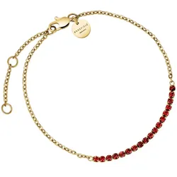 Rosefield JBTSG-J907 Damen-Armband Tennisarmband Siam Rot Goldfarben
