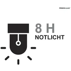 Frisch-Licht Notlichtsatz für LED Wand-/Deckenleuchte, 8 Stunden, in der Leuchte verbaut FL-DLNL8