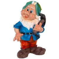 BIRENDY RIESIGER Zwerg, Gartenzwerg XXL Gartenwichtel NF14286 Groß 41cm Gartenfigur (14286-4-Spitzhacke)