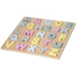 KINDSGUT Puzzle ABC-Puzzle, 26 Puzzleteile, Buchstaben, Alphabet, Motorik, Hanna, Buchstaben-Lern-Puzzle aus Holz für Babys und Kleinkinder bunt