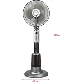 [in.tec] Ninove 40 cm Standventilator Silber