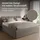 home collective Polsterbett 160x200 cm Doppelbett Bett mit verstellbarem Lattenrost & Bettkasten, gepolstertes Kopfteil, Germany | Beige - Beige