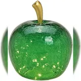 Wurm LED-Lichterkette Apfel Glas Ø27 cm Dunkelgrün