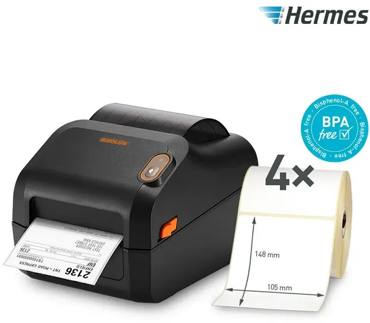 Hermes Versand-Starter-Set – Bixolon XD3-40d – Etikettendrucker USB / 203 dpi / mit Abrisskante