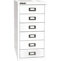 BISLEY MultiDrawerTM L296 Schubladenschrank verkehrsweiß 6 Schubladen 27,8 x 38,0 x 59,0 cm