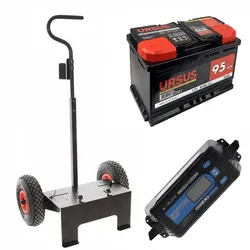 Komplettpaket: Wagen Volpi + 95 Ah Batterie + Ladegerät Awelco Automatic 20
