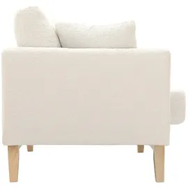 miliboo Couch Stoff 2-Sitzer Weiß