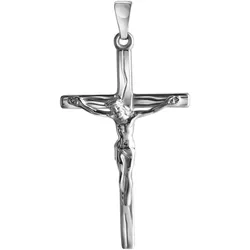 Ketten-Anhänger FIRETTI "Schmuck Geschenk Silber 925 Halsschmuck Anhänger Kreuz", silber (silberfarben), Schmuckanhänger, Damen, Silber 925 (Sterlingsilber), 2,82 g