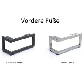 kaiser möbel Großes Ecksofa,Schlaffunktion MELODY IV MINI Tauro/Freya Graphit/Anthrazit Links
