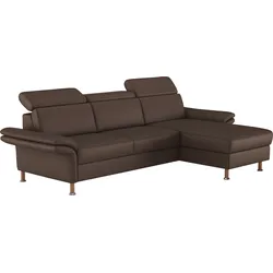 Ecksofa HOME AFFAIRE "Calypso L-Form", braun, B:260cm H:85cm T:172cm, 100% Polyester, Sofas, mit motorischen Funktionen im Sofa und Recamiere