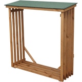 Dobar Kaminholzregal 140 x 143 cm braun