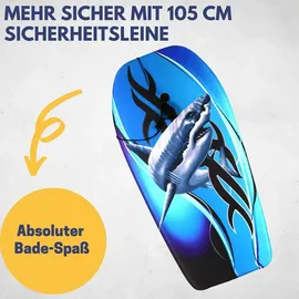 Best Sporting Bodyboard Kinder in tierischem Hai-, Delfin- oder Schildkröten-Design I Surfbrett Kinder 92 x 46 x 5 cm bis 75 kg I Surfboard Kinder...