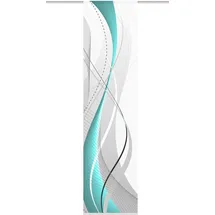 HOME WOHNIDEEN Carlisle Schiebevorgang Klettband 60 x 245 cm petrol