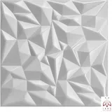 IKHEMalarka 3D Wandpaneel aus Polystyrol Styropor XPS, BxL: 50,00x50,00 cm, 0,25 qm, (8-tlg) 3D Paneelen für Decken & Wand 50x50cm weiß