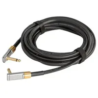 Rockboard Instrumentenkabel, Premium Flat Instrument Cable Angled/Angled 6 m - Gitarrenkabel schwarz