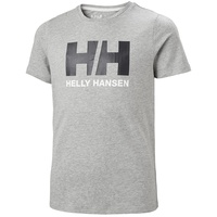 HELLY HANSEN Junior Unisex HH Logo T-Shirt, 14, Grau-Melange